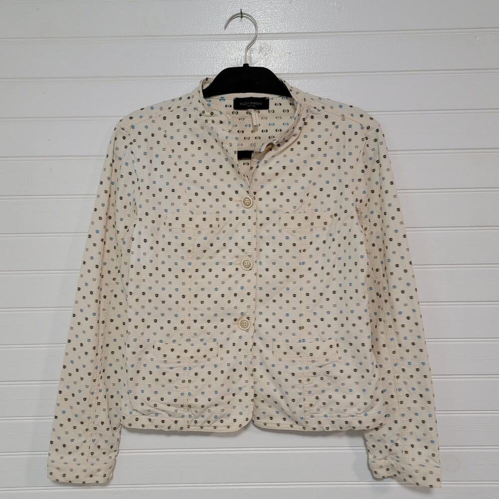 Piazza Sempione Size 46 Small Top Polka Dot 3D‎ Knit Jacket Artsy Art to Wear